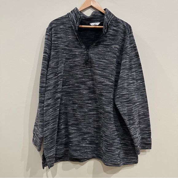 Croft & Barrow 2x quarter zip heathered sweater - Picture 1 of 5